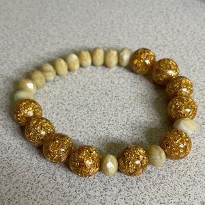 Glass and Resin Bead Bracelet
